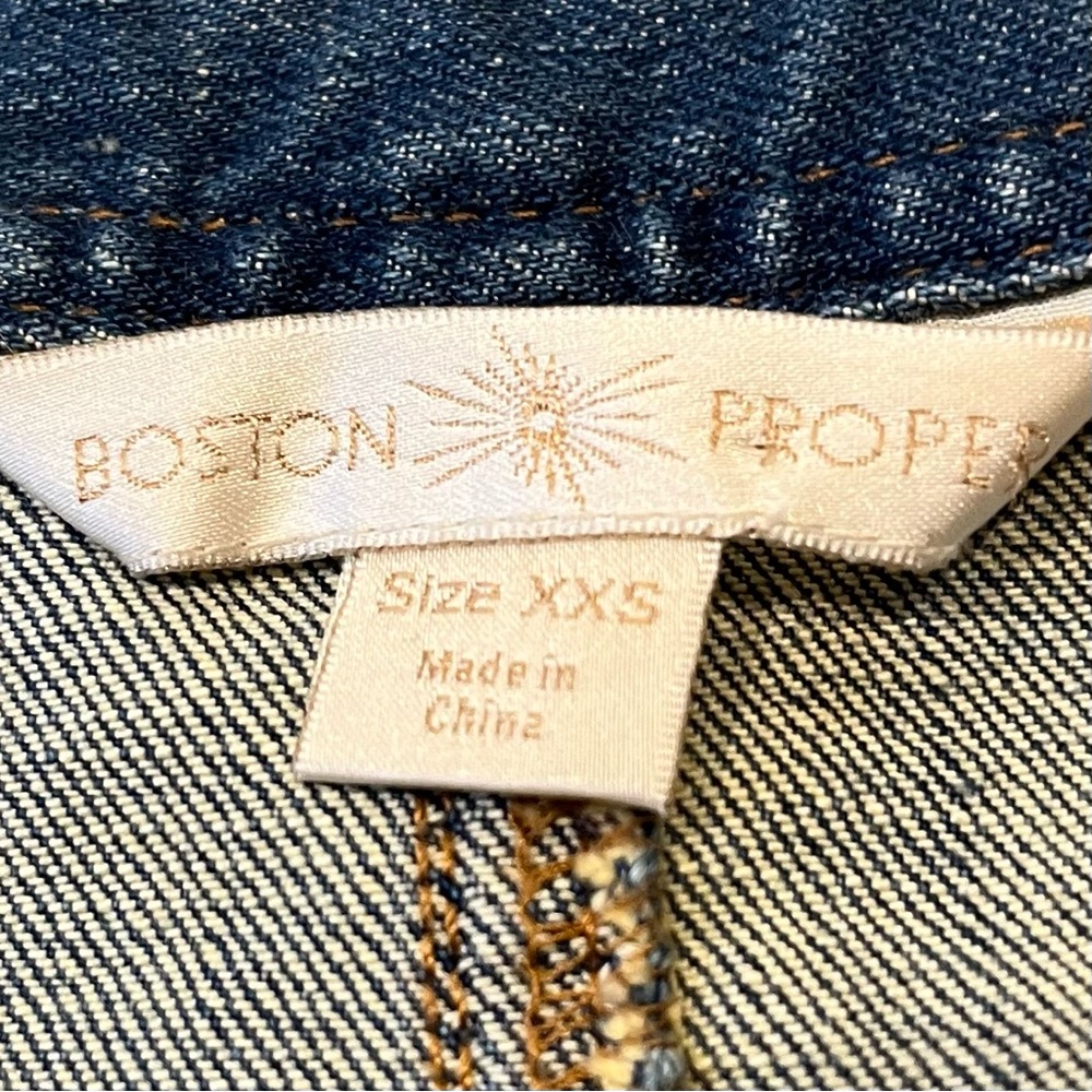 Vintage 90s Boston Proper Lace and Denim Jacket - Picture 11 of 14